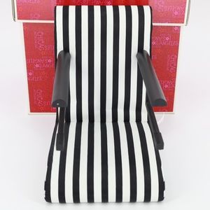 American Girl Black and White Striped Treat Seat
